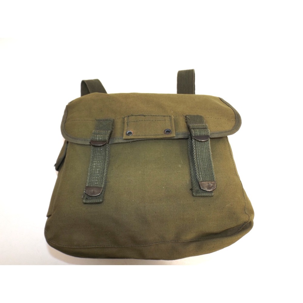 OD Green Military Style Haversack Pouch Musette Bag - 11" x 10" x 6"